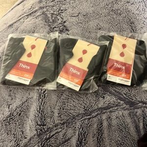 Three pairs of unopened Thinx Hiphugger Medium Black